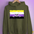 Nonbinary Pride Pirate Flag Hoodie - Army